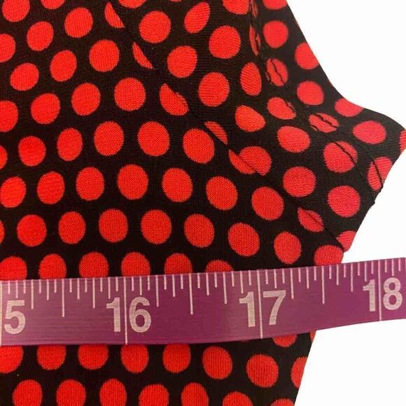Liz Claiborne Faux Wrap Polka Dot Dress Size Small - Picture 9 of 11